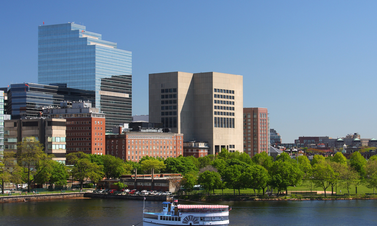 Boston Skyline including Massachusetts General Hospital