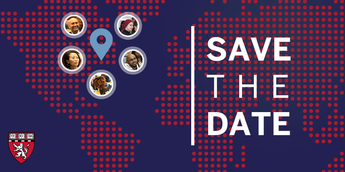 Save the Date Alumni Summit over a dot map